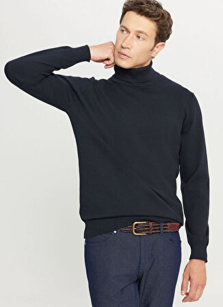 Altınyıldız Classics Tam Balıkçı Yaka Standart Lacivert Erkek Kazak ACE043261440_LAC