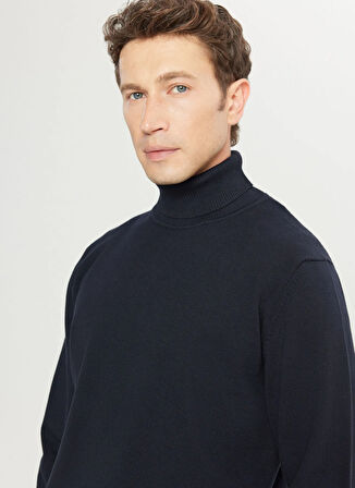 Altınyıldız Classics Tam Balıkçı Yaka Standart Lacivert Erkek Kazak ACE043261440_LAC