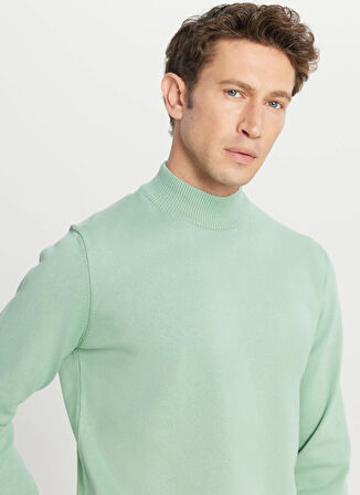 Altınyıldız Classics Yarım balıkçı Yaka Standart Su Yeşili Erkek Kazak ACE043261438_SUY