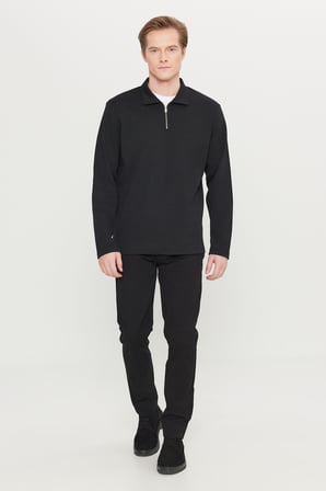 Pamuklu Standart Fit Normal Kesim Polo Yaka Sweatshirt