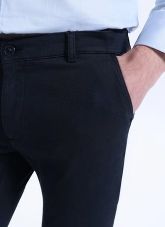 Altınyıldız Classics Normal Bel Dar Paça Slim Fit Lacivert Erkek Pantolon ACE001261509_LAC