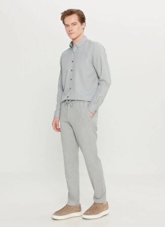 Altınyıldız Classics Bağlamalı Bel Normal Paça Jogger Gri Erkek Pantolon ACE001261525_GRI