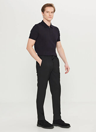Altınyıldız Classics Bağlamalı Bel Normal Paça Jogger Siyah Erkek Pantolon ACE001261525_SYH