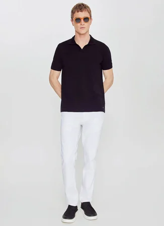 Altınyıldız Classics Polo Yaka Standart Siyah Erkek Kazak ACE044262143_SYH