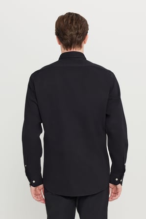 Comfort Fit Rahat Kesim Düğmeli Yaka Kadife Gömlek
