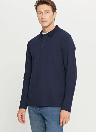 Altınyıldız Classics Polo Yaka Lacivert Erkek Sweatshırt ACE052261086_LAC