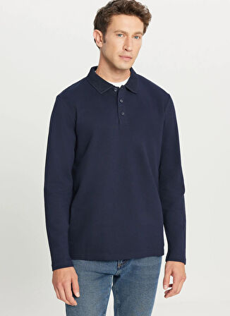 Altınyıldız Classics Polo Yaka Lacivert Erkek Sweatshırt ACE052261086_LAC