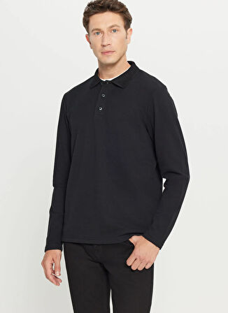 Altınyıldız Classics Polo Yaka Siyah Erkek Sweatshırt ACE052261086_SYH