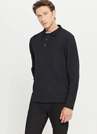 Altınyıldız Classics Polo Yaka Siyah Erkek Sweatshırt ACE052261086_SYH