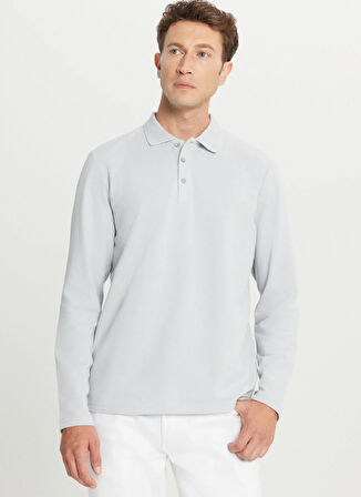 Altınyıldız Classics Polo Yaka Gri Erkek Sweatshırt ACE052261086_GRI