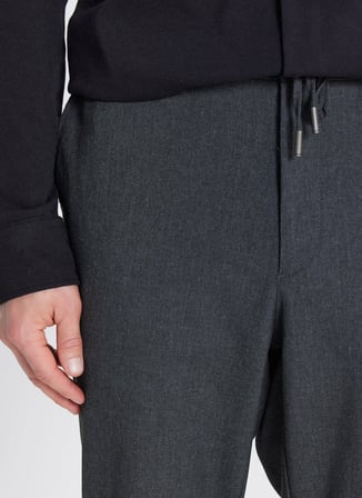 Altınyıldız Classics Bağlamalı Bel Normal Paça Slim Fit Antrasit Erkek Pantolon ACE001252701_ATR