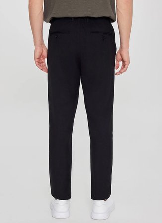 Altınyıldız Classics Bağlamalı Bel Normal Paça Slim Fit Siyah Erkek Pantolon ACE001252701_SYH