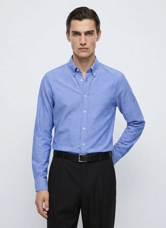 Altınyıldız Classics Lacivert Erkek Tailored Fit Gömlek ACE201000177_KMV