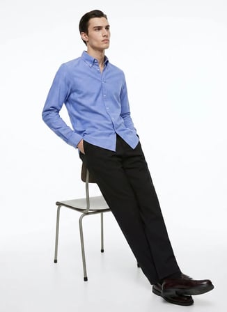 Altınyıldız Classics Lacivert Erkek Tailored Fit Gömlek ACE201000177_KMV