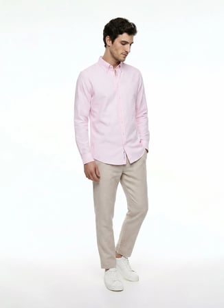 Altınyıldız Classics Pembe Erkek Tailored Fit Gömlek ACE201000177_PMB