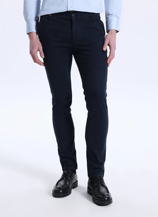Altınyıldız Classics Normal Bel Dar Paça Slim Fit Lacivert Erkek Pantolon ACE001261509_LAC