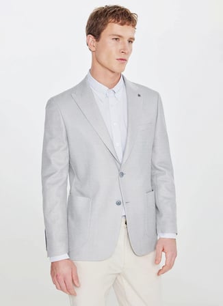 Altınyıldız Classics Slim Fit Gri Erkek Ceket ACE004262058_GRI