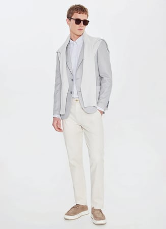 Altınyıldız Classics Gri Erkek Slim Fit Ceket ACE004262058_GRI