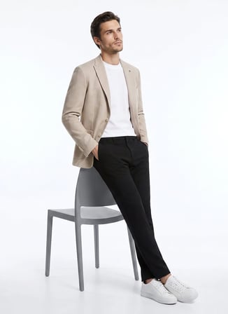Altınyıldız Classics Bej Erkek Slim Fit Ceket ACE004262058_BEJ