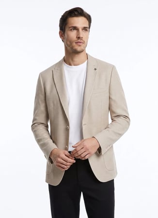 Altınyıldız Classics Bej Erkek Slim Fit Ceket ACE004262058_BEJ