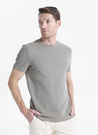 Altınyıldız Classics Gri Erkek Bisiklet Yaka Slim Fit T-Shirt ACE091262300