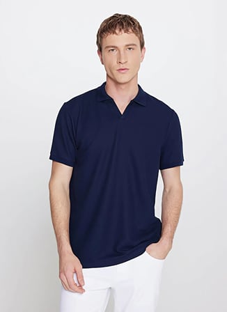 Altınyıldız Classics Lacivert Erkek Slim Fit Polo T-Shirt ACE091262302