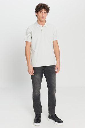 %100 Pamuk Slim Fit Dar Kesim Polo Yaka Jakarlı Triko Tişört