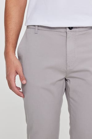 Pamuklu Slim Fit Dar Kesim Yan Cepli Esnek Chino Pantolon