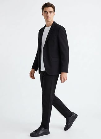 Altınyıldız Classics Siyah Erkek Regular Fit Ceket ACE004262548_SYH