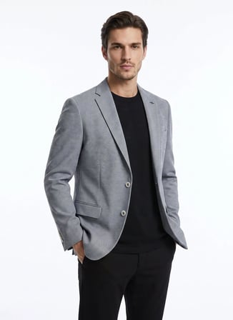 Altınyıldız Classics Gri Erkek Slim Fit Ceket ACE004262683