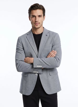 Altınyıldız Classics Gri Erkek Slim Fit Ceket ACE004262683