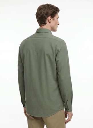 Altınyıldız Classics Haki Erkek Düğmeli Tailored Fit Gömlek ACE201262060