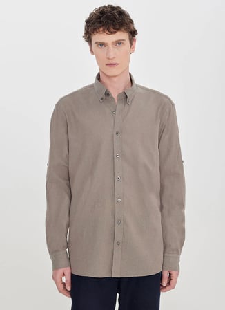 Altınyıldız Classics Haki Erkek Düğmeli Comfort Fit Gömlek ACE201262270