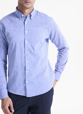 Altınyıldız Classics Mavi Erkek Düğmeli Comfort Fit Gömlek ACE201262270