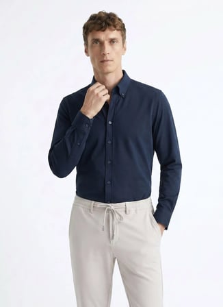 Altınyıldız Classics Lacivert Erkek Tailored Fit Gömlek ACE201262053