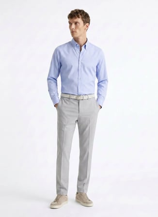 Altınyıldız Classics Mavi Erkek Tailored Fit Gömlek ACE201262053
