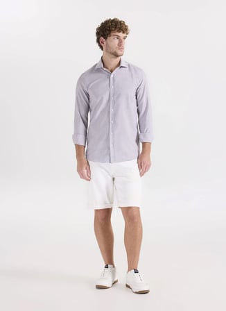 Altınyıldız Classics Beyaz Erkek İtalyan Tailored Fit Çizgili Gömlek ACE201262091