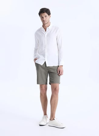 Altınyıldız Classics Ekru Erkek Düğmeli Comfort Fit Gömlek