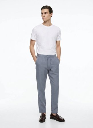 Altınyıldız Classics Mavi Erkek Slim Fit Pantolon ACE001262041