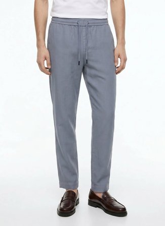 Altınyıldız Classics Mavi Erkek Slim Fit Pantolon ACE001262041