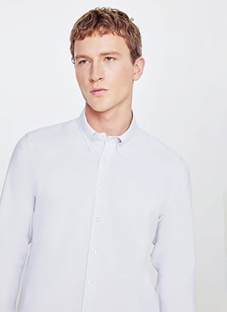 Altınyıldız Classics Beyaz Erkek Düğmeli Tailored Fit Gömlek ACE201262278
