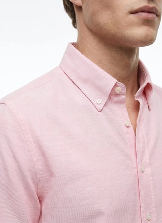 Altınyıldız Classics Turuncu Erkek Düğmeli Tailored Fit Flamlı Gömlek