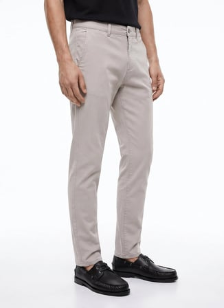 Altınyıldız Classics Gri Erkek Slim Fit Pantolon ACE001262039