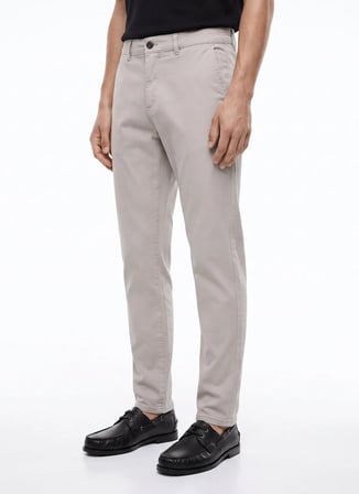 Altınyıldız Classics Gri Erkek Slim Fit Pantolon ACE001262039