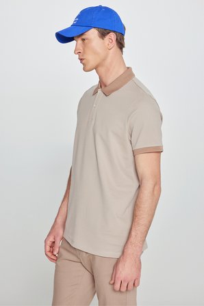 %100 Pamuk Slim Fit Dar Kesim Polo Yaka Tişört