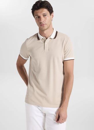 Altınyıldız Classics Bej Erkek Polo T-Shirt