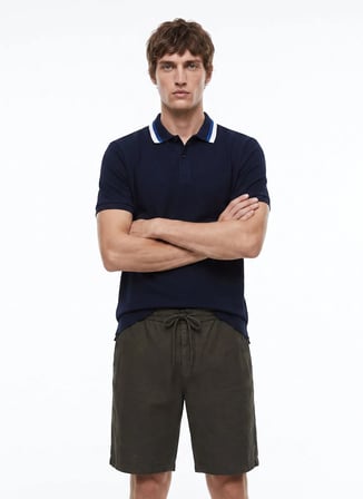 Altınyıldız Classics Lacivert Erkek Slim Fit Polo T-Shirt ACE091262034