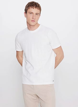 Altınyıldız Classics Ekru Erkek Slim Fit T-Shirt ACE091262705