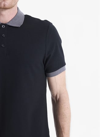 Altınyıldız Classics Siyah Erkek Slim Fit %100 Pamuk Polo T-Shirt ACE091262932_SSA