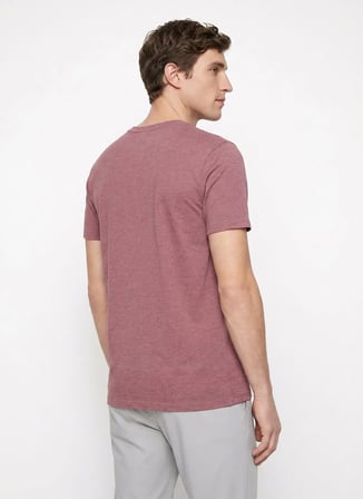 Altınyıldız Classics Bordo Erkek Slim Fit Melanj T-Shirt ACE091262933